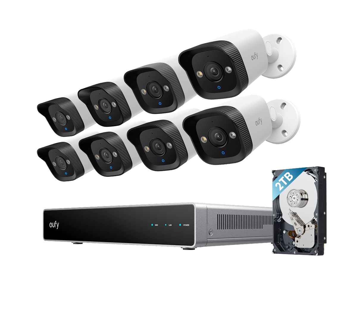 IHOMEY PoE NVR E40 — 8× Caméras Bullet 4K