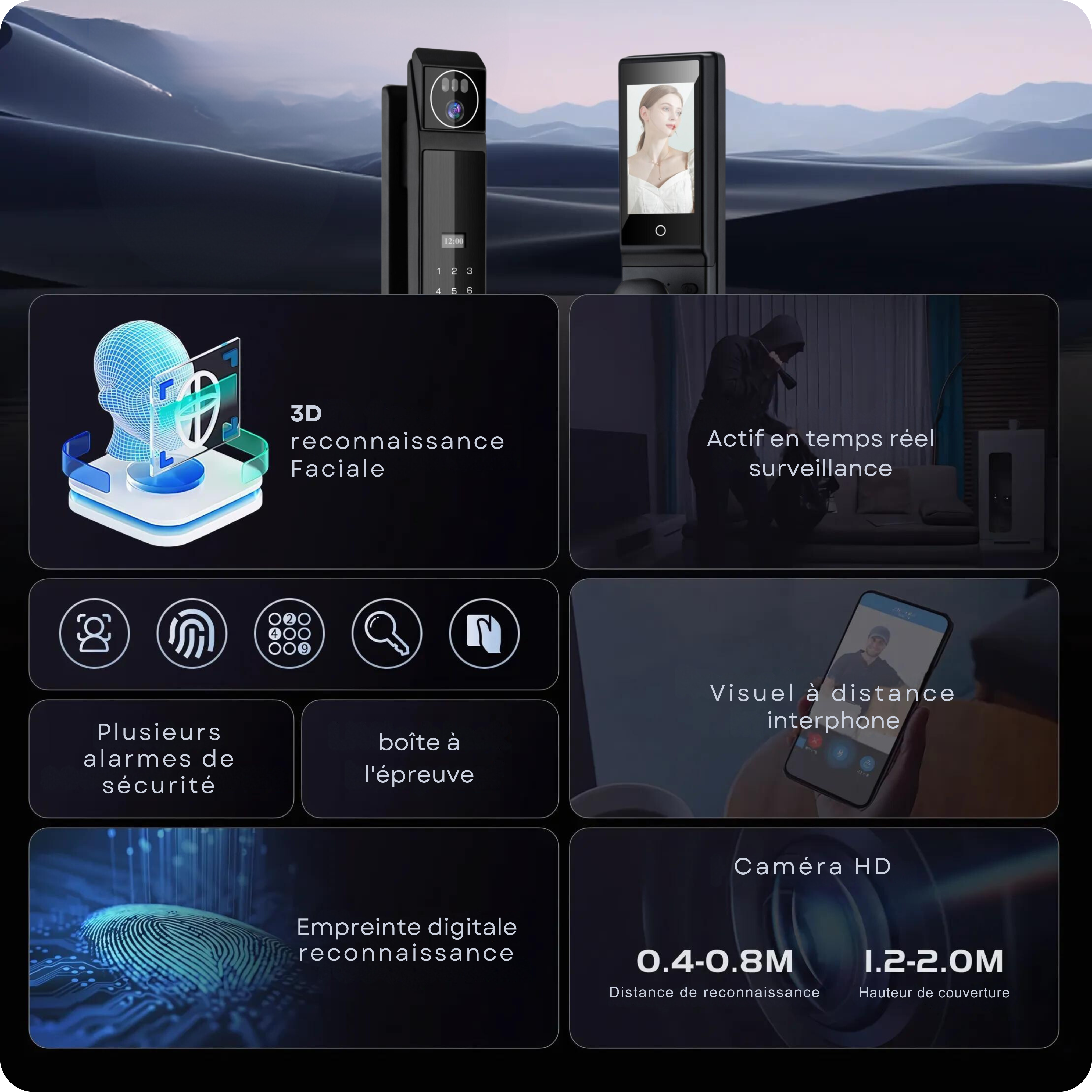 Serrure intelligente I30 Face ID Full option
